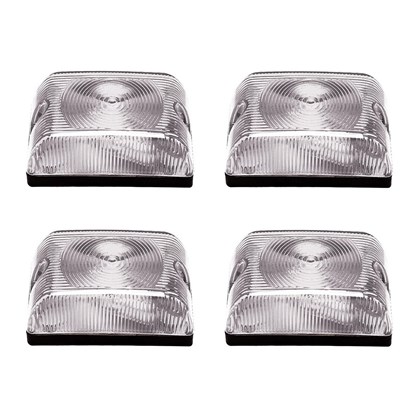 Lanterna Quadrada Baú Caminhão Carreta Cristal Led - Kit